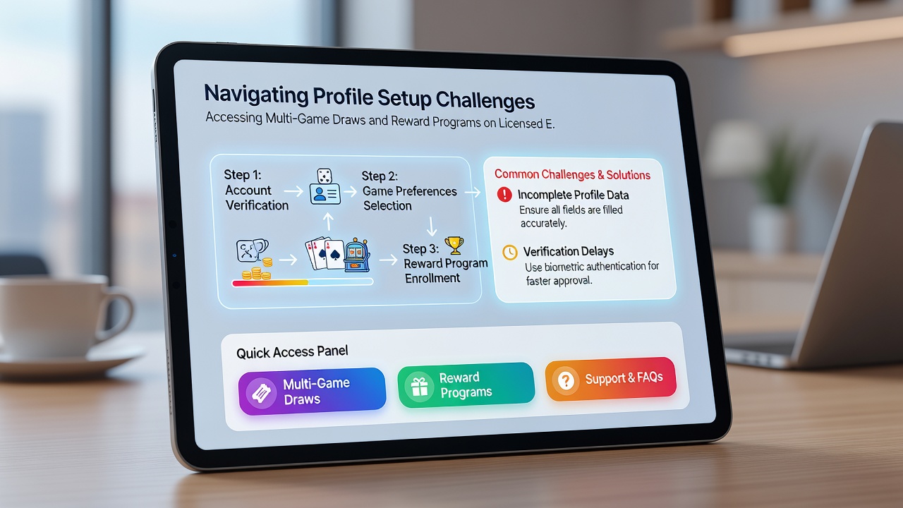 Darstellung technischer Herausforderungen und Lösungen beim Profil-Setup für Lotterie-Belohnungsprogramme